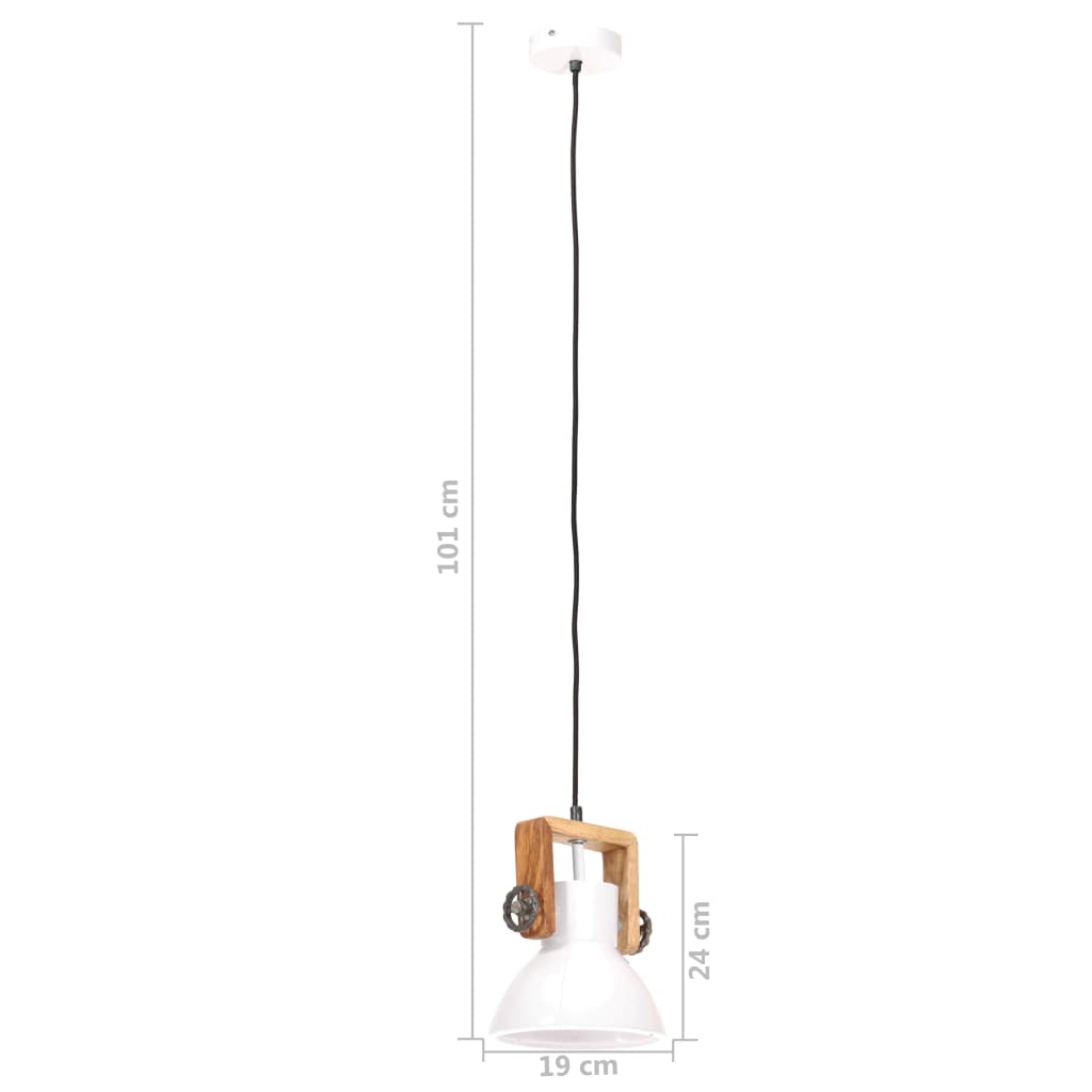 Hängelampe Industriestil 25 W Weiß Rund 19 cm E27