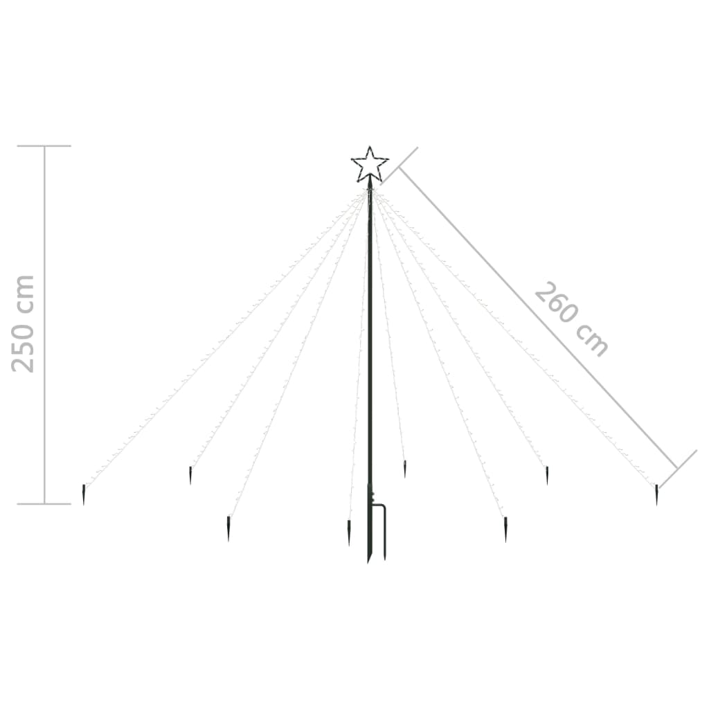 LED-Lichterkette Weihnachtsbaum Indoor Outdoor 400 LEDs 2,5 m