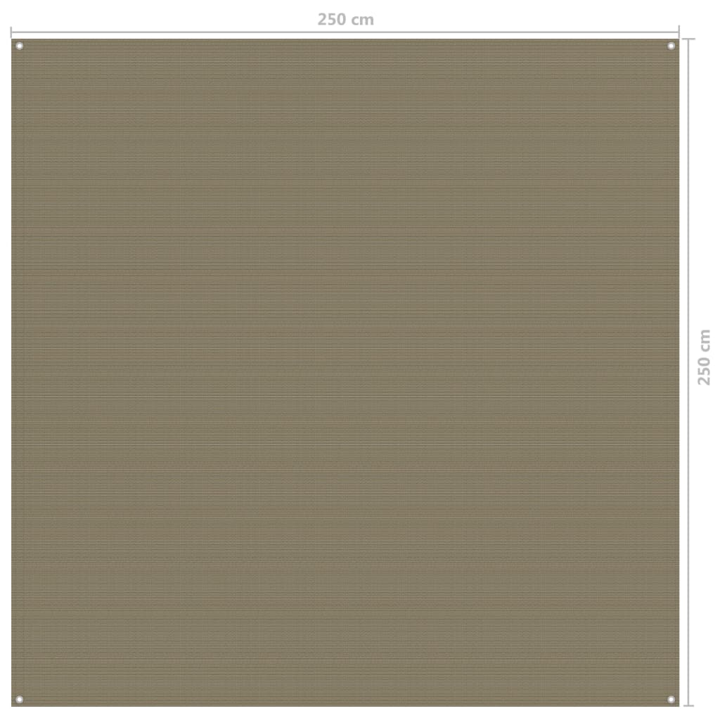 Zeltteppich 250x250 cm Taupe