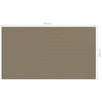 Zeltteppich 250x450 cm Taupe