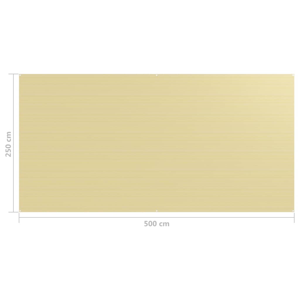 Zeltteppich 250x500 cm Beige