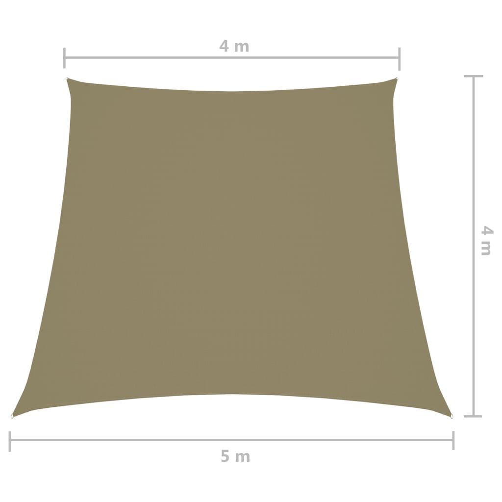 Sonnensegel Oxford-Gewebe Trapezform 4/5x4 m Beige