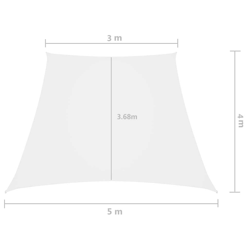 Sonnensegel Oxford-Gewebe Trapezförmig 3/5x4 m Weiß