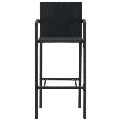 Barhocker 4 Stk. Schwarz Poly Rattan