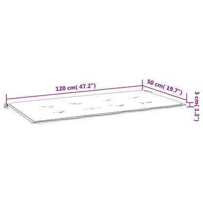 Gartenbank-Auflage Königsblau 120x50x3 cm Oxford-Gewebe