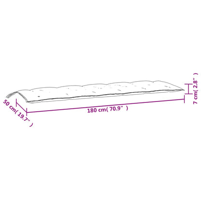 Gartenbank-Auflage Cremeweiß 180x50x7 cm Oxford-Gewebe