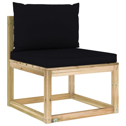 10-tlg. Garten-Lounge-Set mit Kissen Imprägniertes Kiefernholz