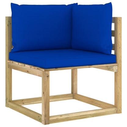 10-tlg. Garten-Lounge-Set mit Kissen Imprägniertes Kiefernholz