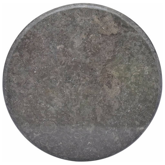 Tischplatte Schwarz Ø60x2,5 cm Marmor