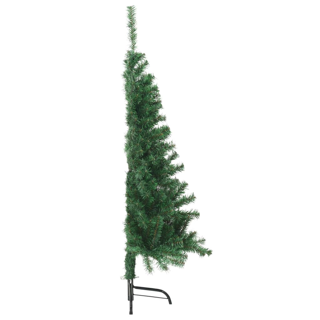 Künstlicher Halb-Weihnachtsbaum mit Ständer Grün 120 cm PVC