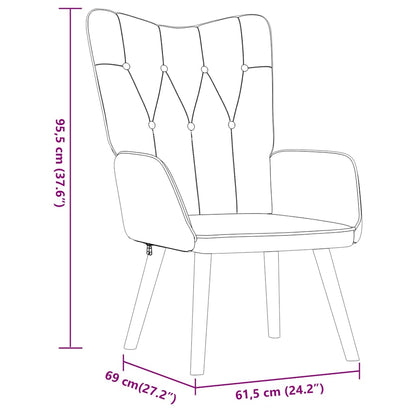 Relaxsessel mit Hocker Braun Stoff