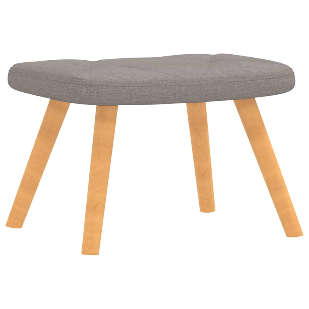 Relaxsessel mit Hocker Taupe Stoff