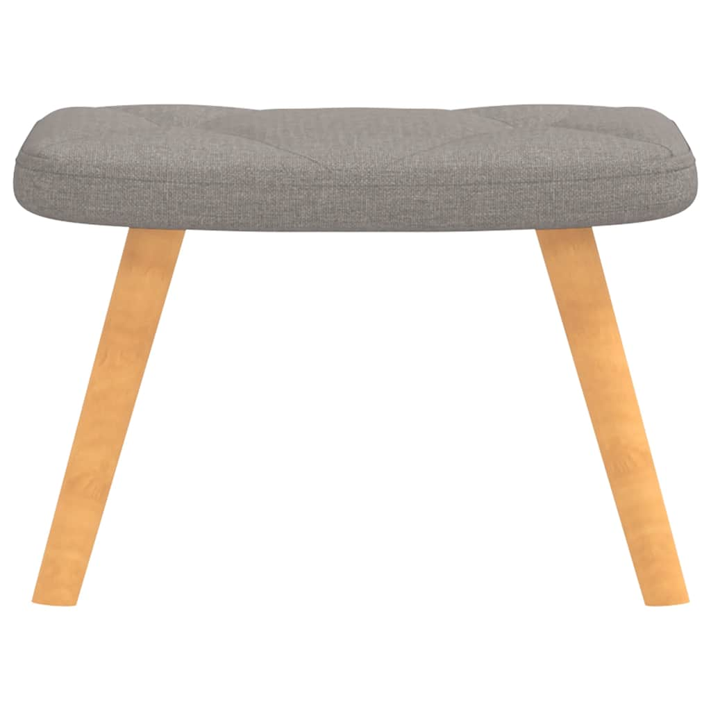 Relaxsessel mit Hocker Taupe Stoff