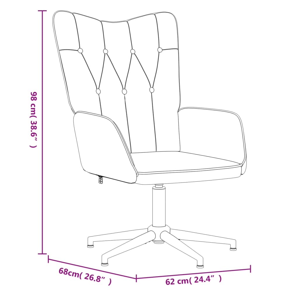 Relaxsessel mit Hocker Braun Stoff