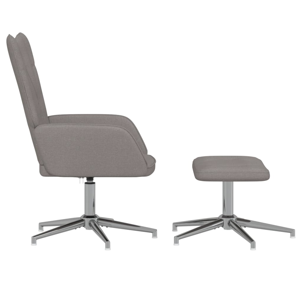 Relaxsessel mit Hocker Taupe Stoff