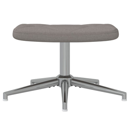 Relaxsessel mit Hocker Taupe Stoff