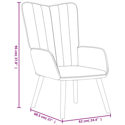 Relaxsessel mit Hocker Dunkelgrau Samt