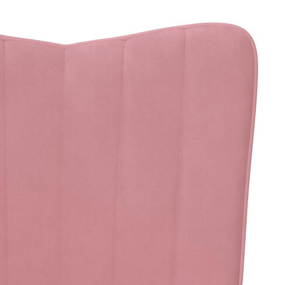 Relaxsessel mit Hocker Rosa Samt