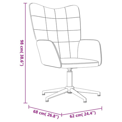 Relaxsessel mit Hocker Senfgelb Samt und PVC