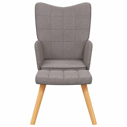 Relaxsessel mit Hocker Taupe Stoff