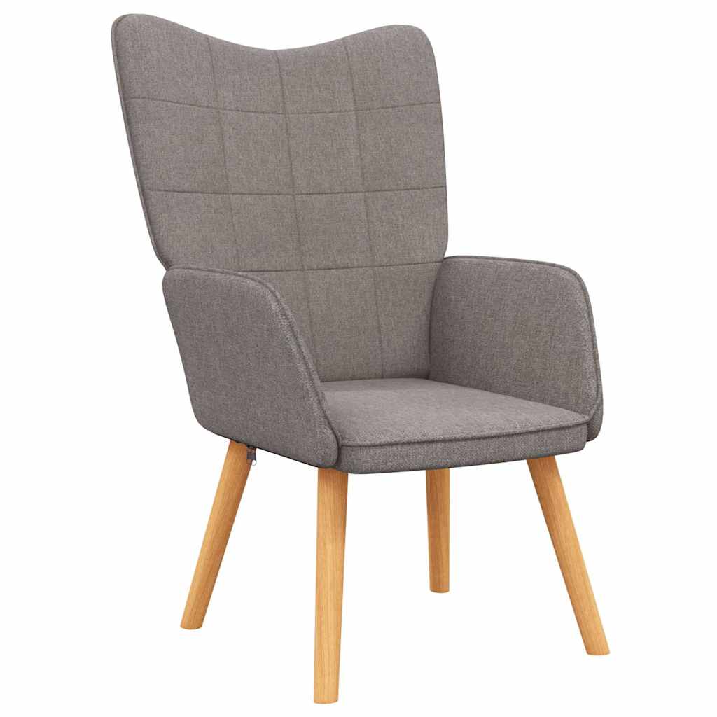 Relaxsessel mit Hocker Taupe Stoff