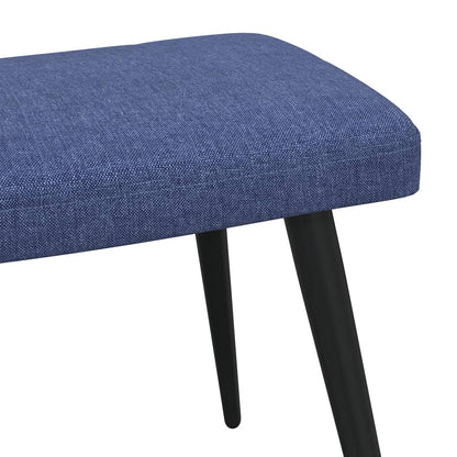 Relaxsessel mit Hocker Blau Stoff