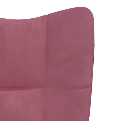 Relaxsessel mit Hocker Rosa Samt