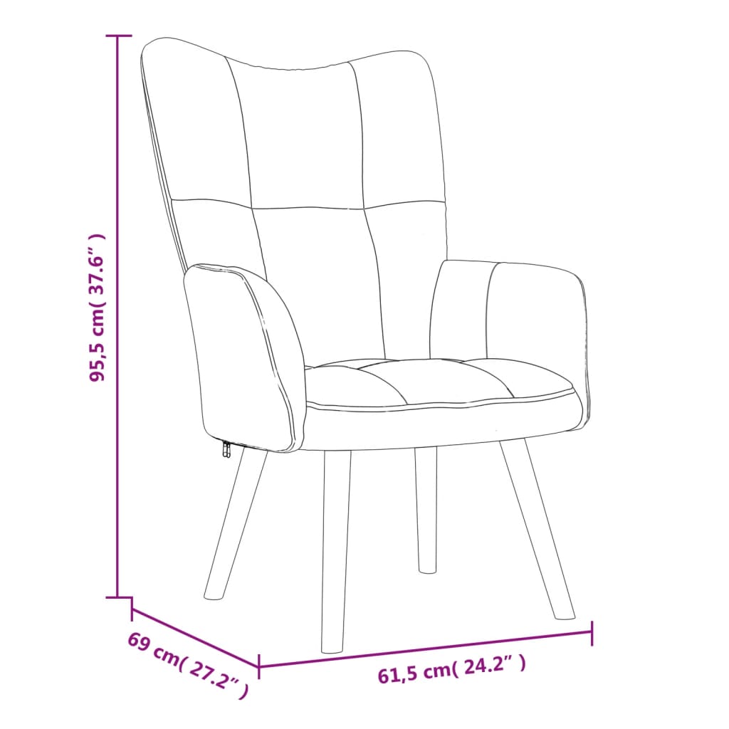 Relaxsessel mit Hocker Senfgelb Samt