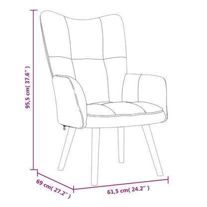 Relaxsessel mit Hocker Senfgelb Samt