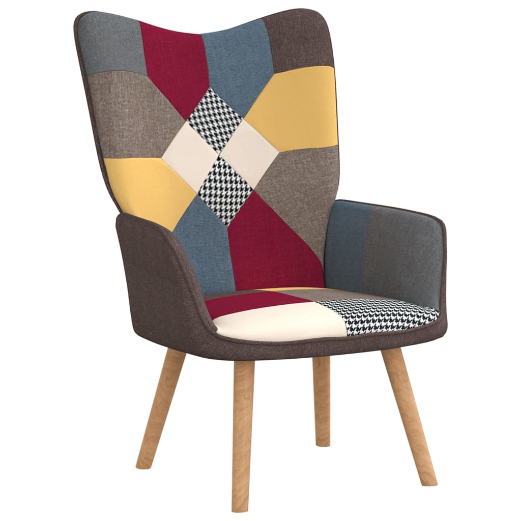 Relaxsessel mit Hocker Patchwork Stoff