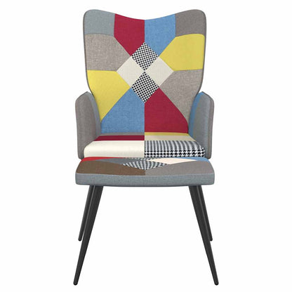 Relaxsessel mit Hocker Patchwork Stoff