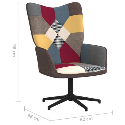 Relaxsessel mit Hocker Patchwork Stoff