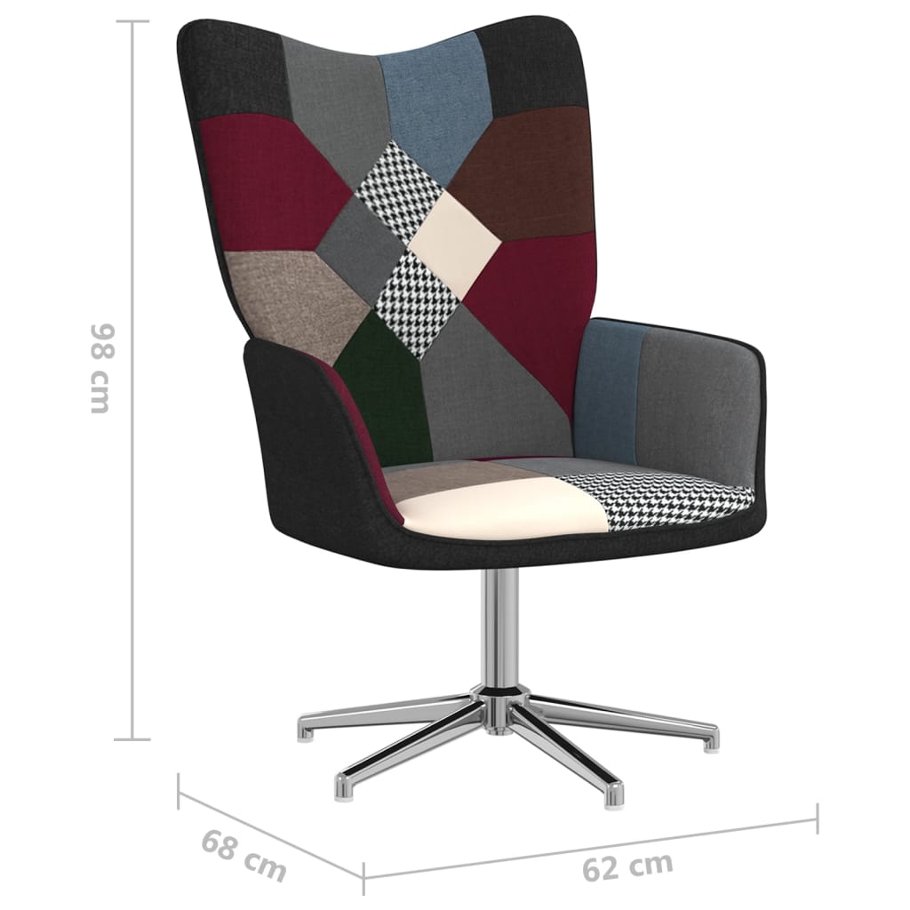 Relaxsessel mit Hocker Patchwork Stoff