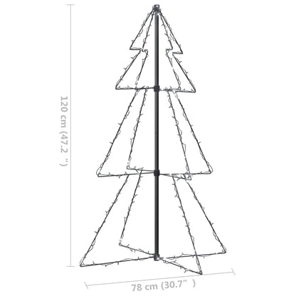 Weihnachtsbaum in Kegelform 160 LEDs Indoor & Outdoor 78x120 cm