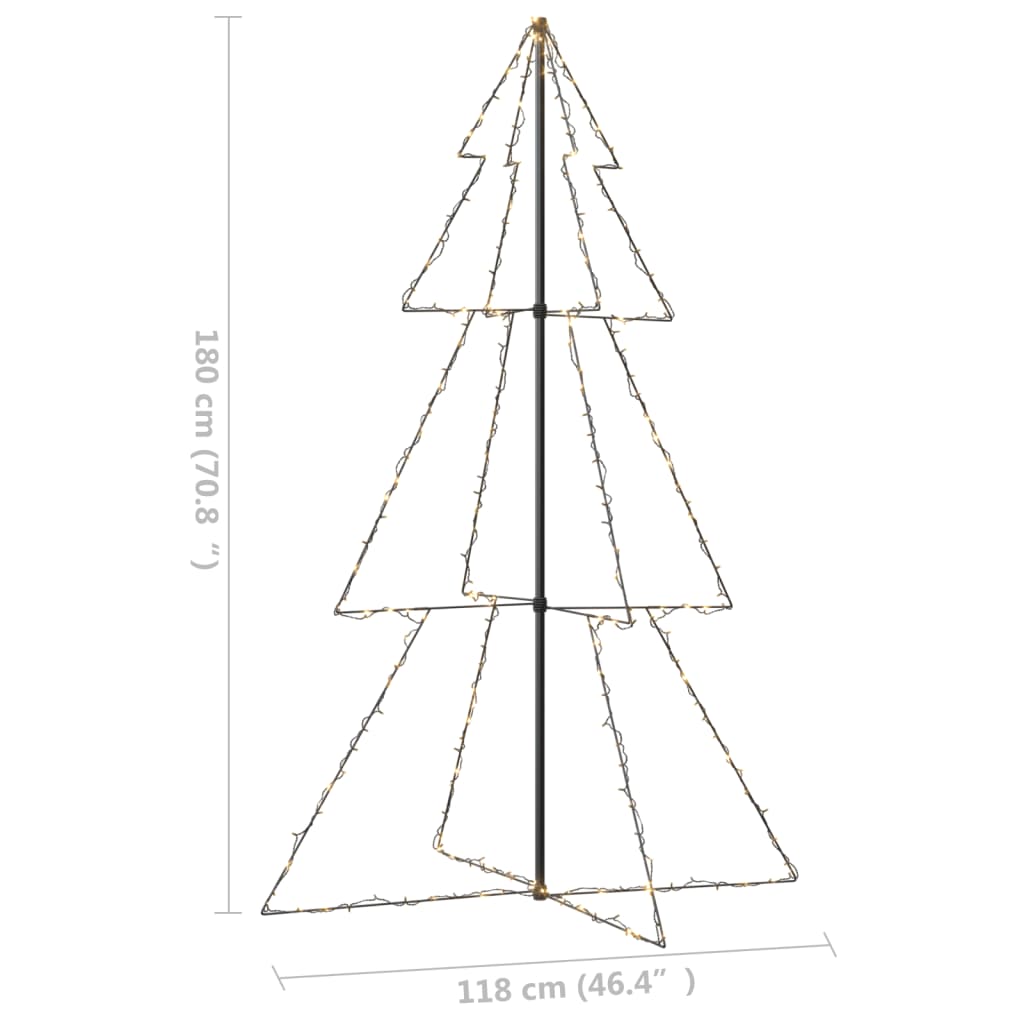 Weihnachtsbaum in Kegelform 240 LEDs Indoor Outdoor 118x180 cm