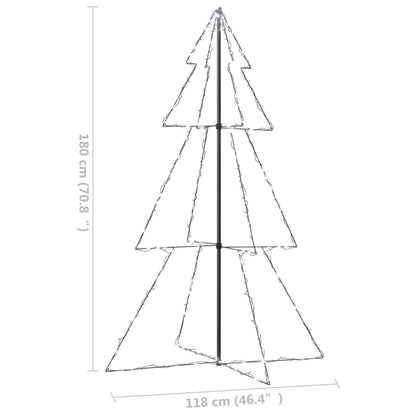 Weihnachtsbaum in Kegelform 240 LEDs Indoor Outdoor 118x180 cm