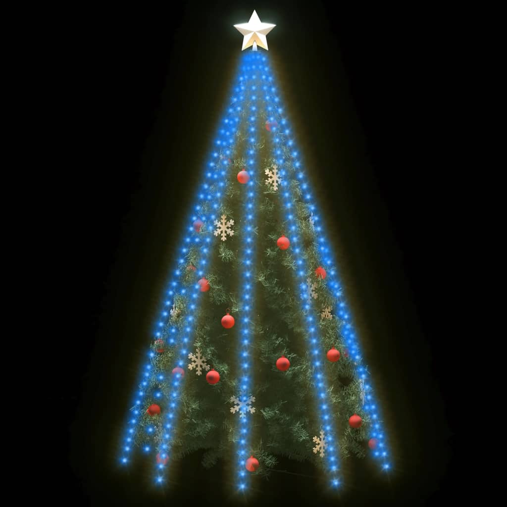 Weihnachtsbaum-Lichternetz mit 400 LEDs Blau 400 cm