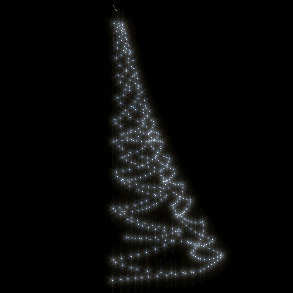 Weihnachtsbaum an der Wand mit Metallhaken 260 LED Kaltweiß 3 m