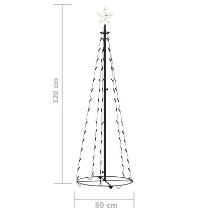 Weihnachtsbaum Kegelform 70 LEDs Deko Warmweiß 50x120 cm