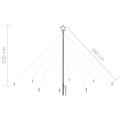 Weihnachtsbaum-Lichterketten Indoor Outdoor 400 LEDs 2,5 m