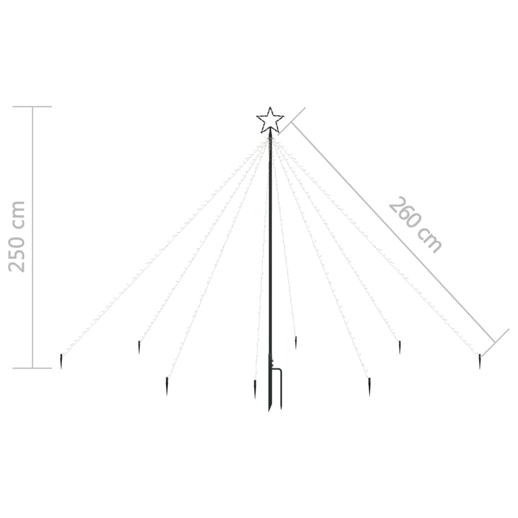 Weihnachtsbaum-Lichterketten Indoor Outdoor 400 LEDs Blau 2,5 m