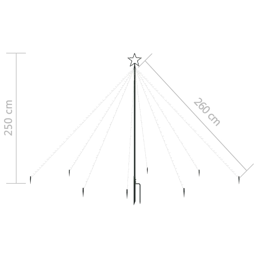 Weihnachtsbaum-Lichterketten Indoor Outdoor 400 LEDs Bunt 2,5 m