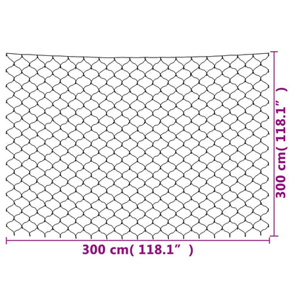 Weihnachts-Lichternetz Mehrfarbig 3x3 m 306 LEDs Indoor Outdoor