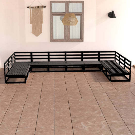 10-tlg. Garten-Lounge-Set Massivholz Kiefer