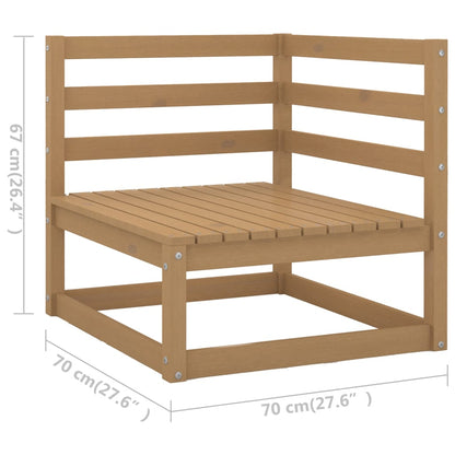 10-tlg. Garten-Lounge-Set mit Kissen Massivholz Kiefer