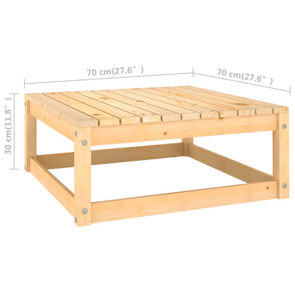 10-tlg. Garten-Lounge-Set mit Kissen Massivholz Kiefer