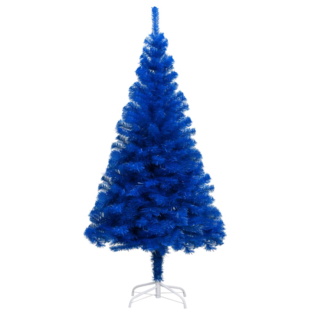 Künstlicher Weihnachtsbaum Beleuchtung & Kugeln Blau 210 cm