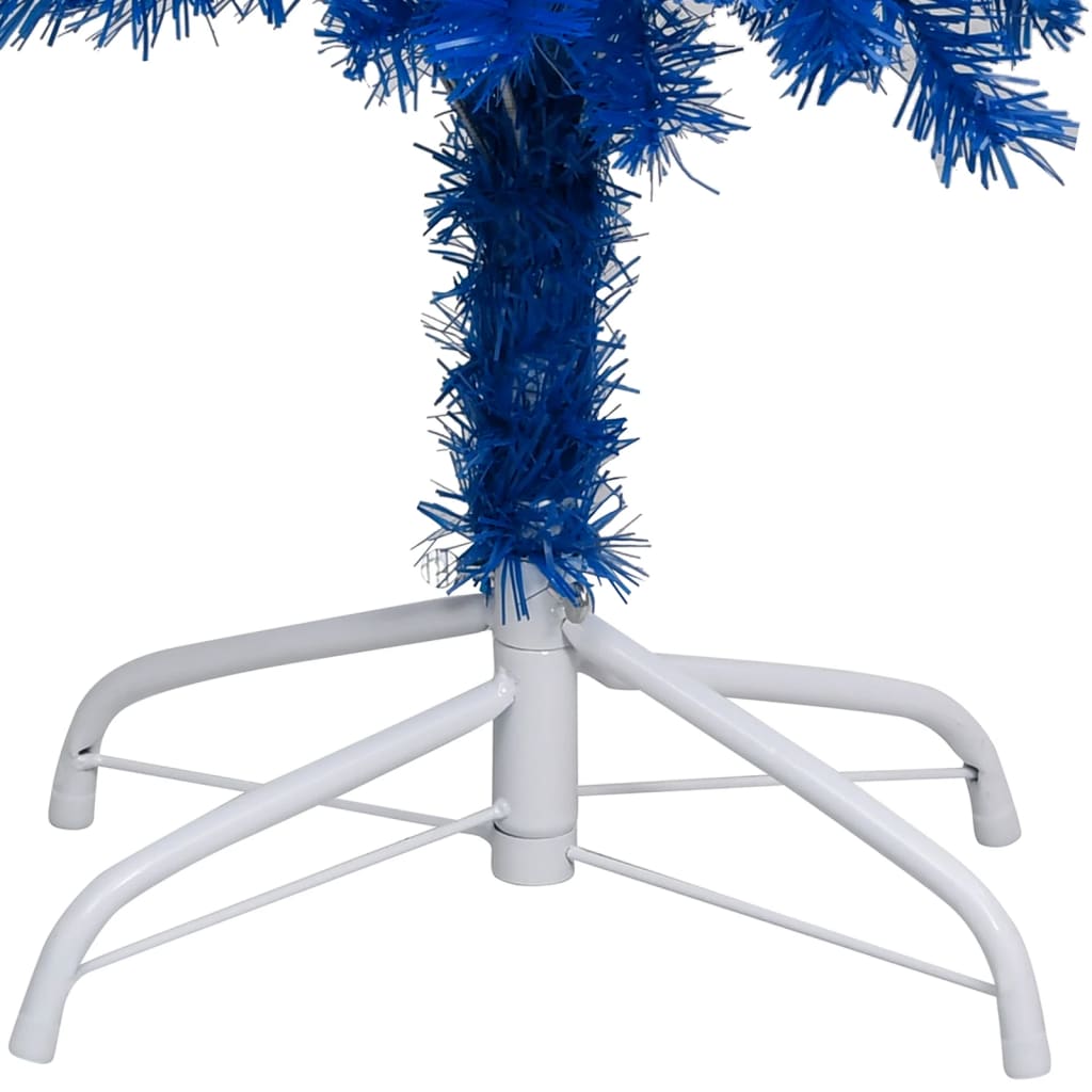 Künstlicher Weihnachtsbaum Beleuchtung & Kugeln Blau 240 cm