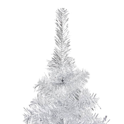 Künstlicher Weihnachtsbaum Beleuchtung & Kugeln Silber 210 cm