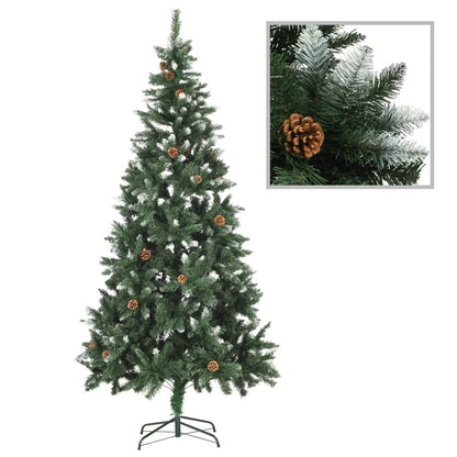 Künstlicher Weihnachtsbaum mit Beleuchtung & Kugeln 210 cm